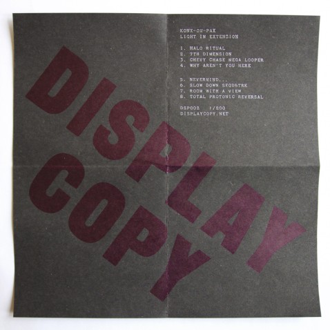 Konx Om Pax – Light In Extension – CD –  Display Copy 002 –&nbsp;2011